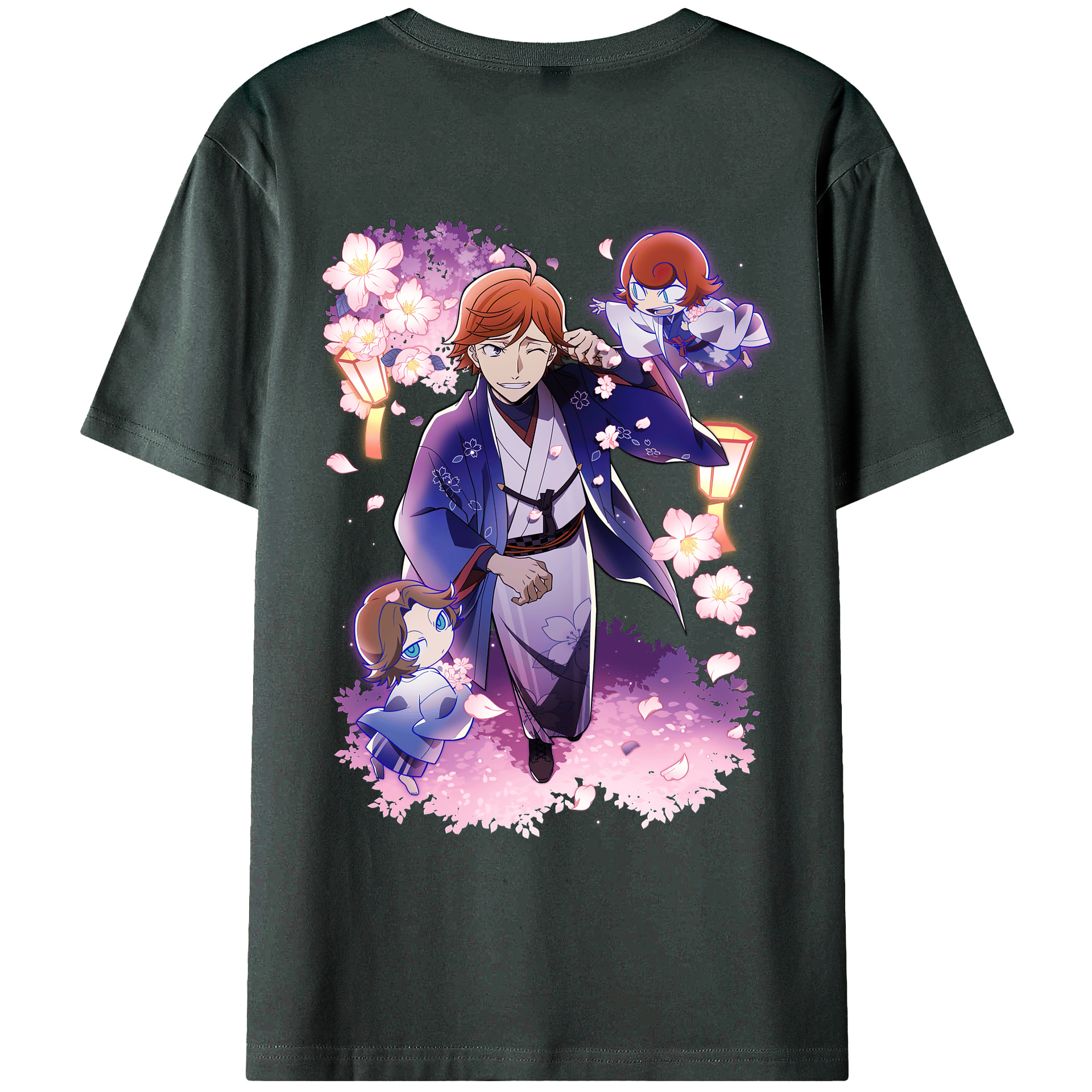 （画像用） 文豪ストレイドッグス Bungo Stray Dogs 綿100％ メンズ半袖Tシャツ（バックプリント） 通気性